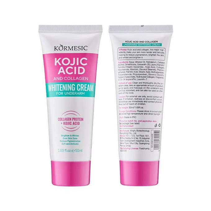 Kormesic Kojic Acid and Collagen Underarm Whitening Cream skin-brightening benefits