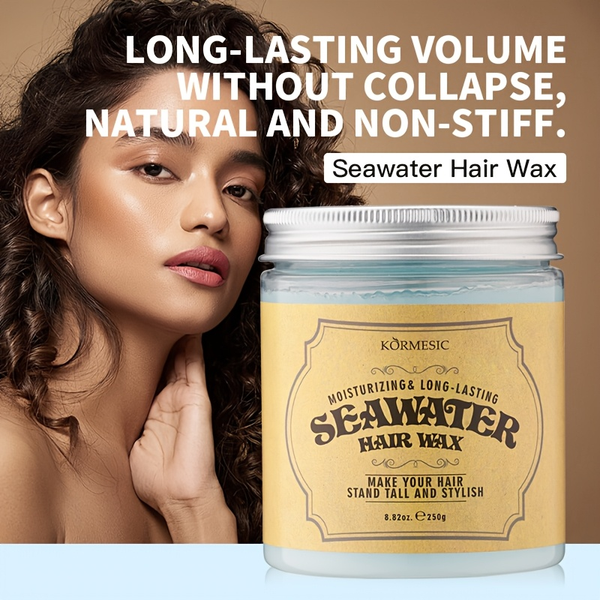 Non-greasy styling wax with castor oil and vitamin E for taming flyaways and smoothing edges.