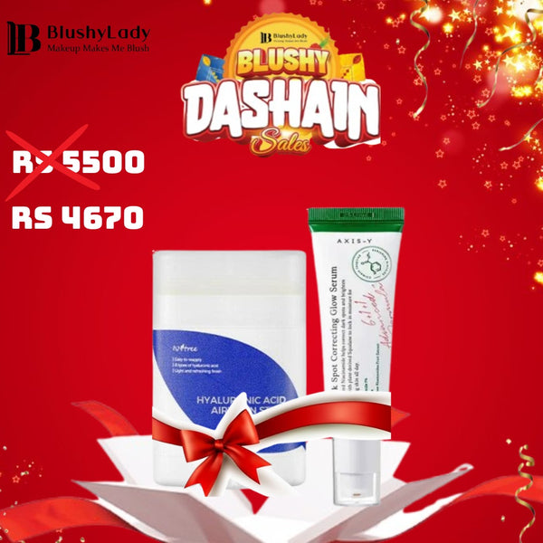 Dashain Combo Set(AXIS-Y Dark Spot Correcting Glow Serum - 50ml AndIsntree - Hyaluronic Acid Airy Sun Stick :- 22 gm)