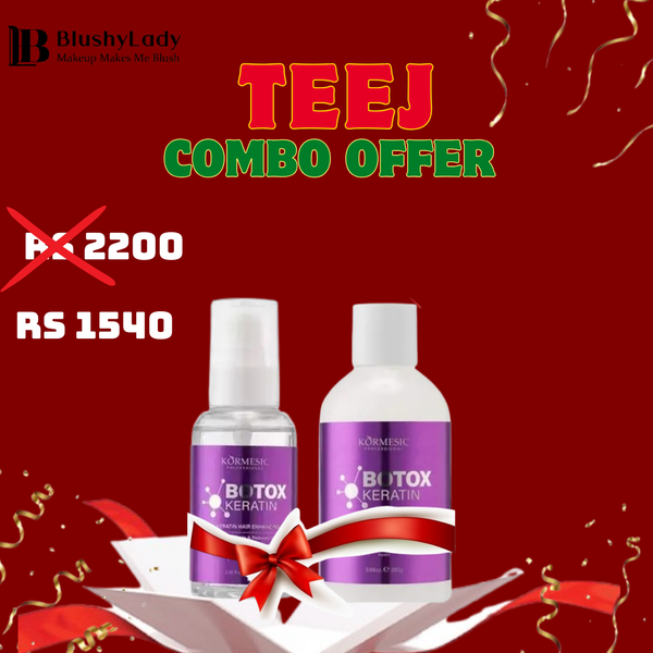Combo Offer (Kormesic Botulinum Toxin Keratin Hair Essential Oil And Kormesic Botox Repairing Leave in Conditioner)