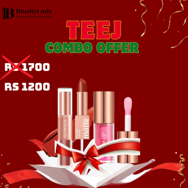 Combo Set (O.TWO.O 2 in 1 Double Head Lipstick and Lip Mud And O.TWO.O Crystal Shiny Deeply Hydrates Repair Lip Oil))
