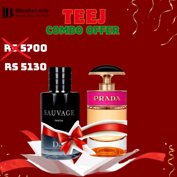Combo Set(Sauvage Dior Miniature EDT- 10ml And Prada Candy EDP-6.5ml )