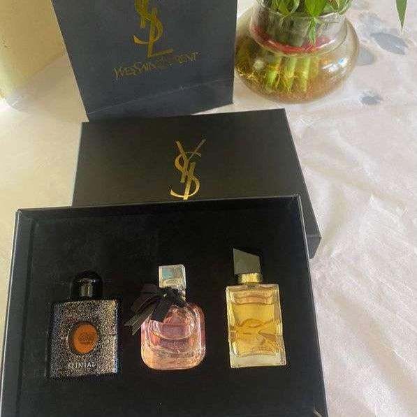YSL 3 in 1 miniature perfume gift box set original parfum 3x7.5ml - BlushyLady