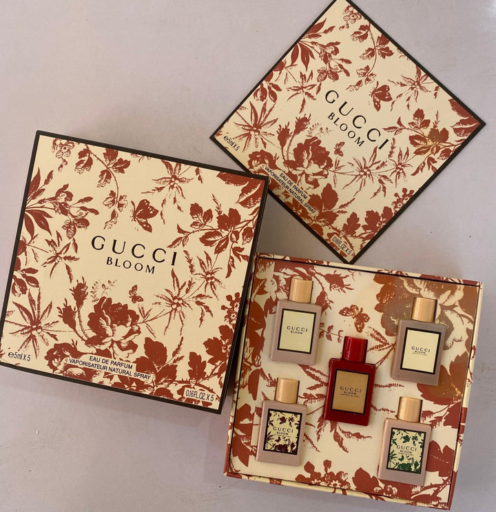 Gucci 5-In-1 Perfume Square Shaped Gift Set Box - BlushyLady
