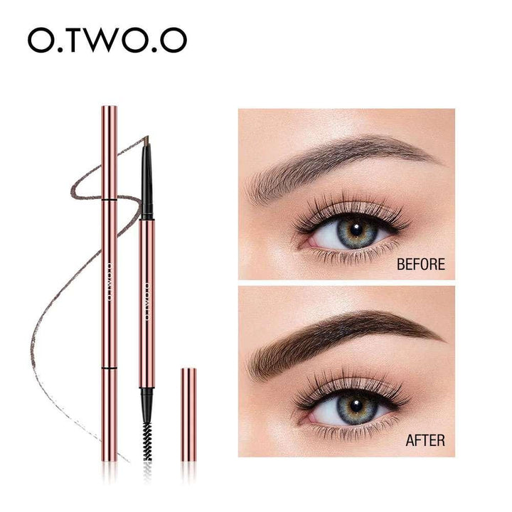 O.TWO.O High Quality Waterproof Precise Brow Definer 6 Colors Fine Triangle Eyebrow Pencil - BlushyLady