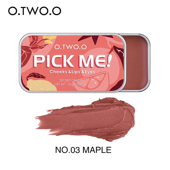O.TWO.O Pick Me Cheeks & Lips & Eyes Multiple Uses Face Blusher High Pigment Makeup Cream - BlushyLady