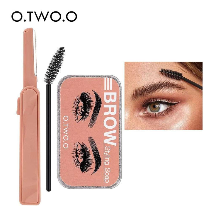 O.TWO.O 3 Colors Eyebrow Styling Soap 3 Color Upgraded Pigmented Eyebrow Gel Waterproof Long-lasting Eyebrow Lift Wax Makeup For Eyebrow - BlushyLady